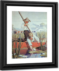Two Boys In A Punt By NC Wyeth Fine Art Print