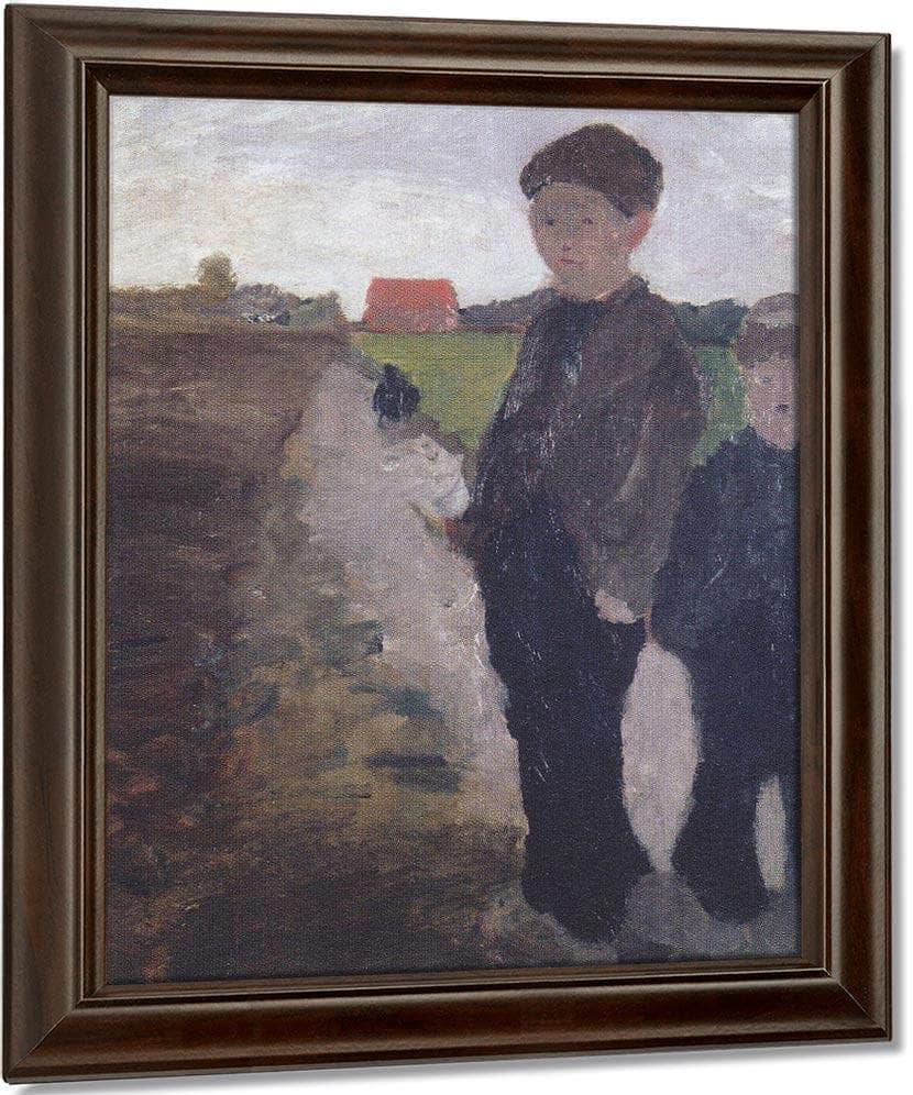 Two Boys On A Canal By Paula Modersohn Becker Fine Art Print