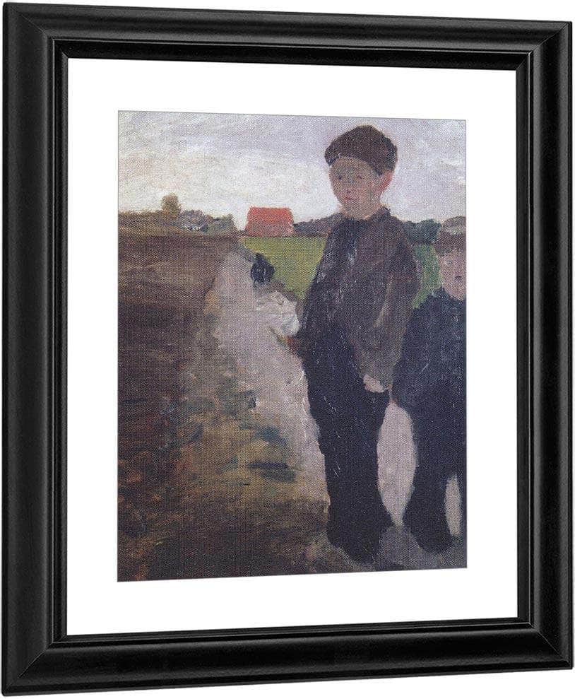 Two Boys On A Canal By Paula Modersohn Becker Fine Art Print