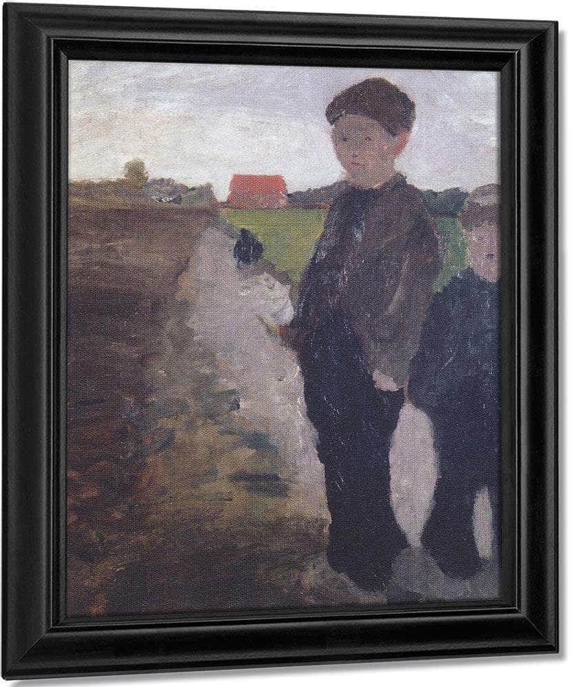 Two Boys On A Canal By Paula Modersohn Becker Fine Art Print