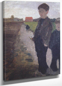 Two Boys On A Canal By Paula Modersohn Becker Fine Art Print