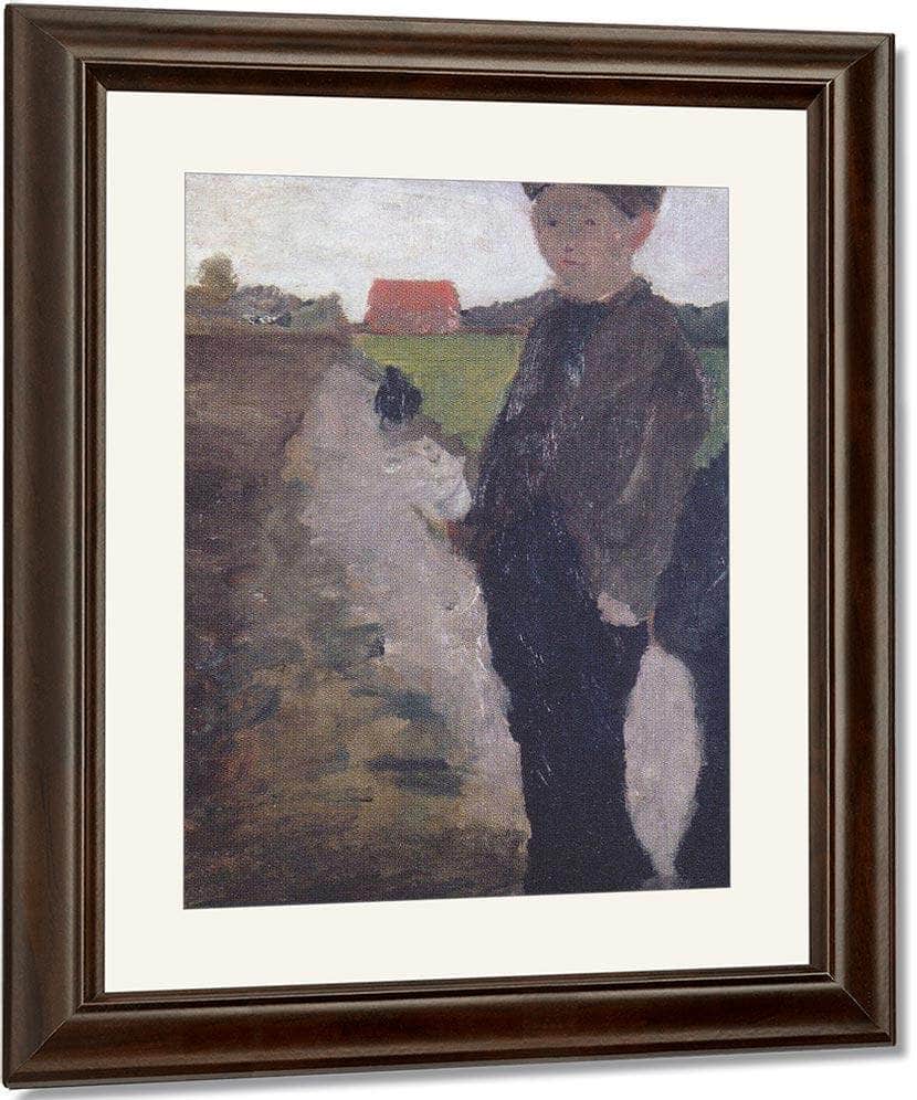 Two Boys On A Canal By Paula Modersohn Becker Fine Art Print