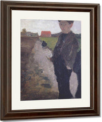 Two Boys On A Canal By Paula Modersohn Becker Fine Art Print