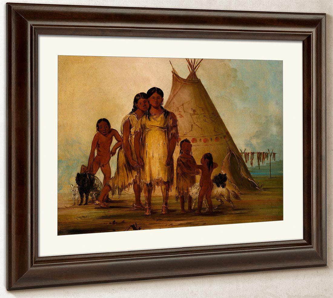 Two Comanche Girls By George Catlin Fine Art Print