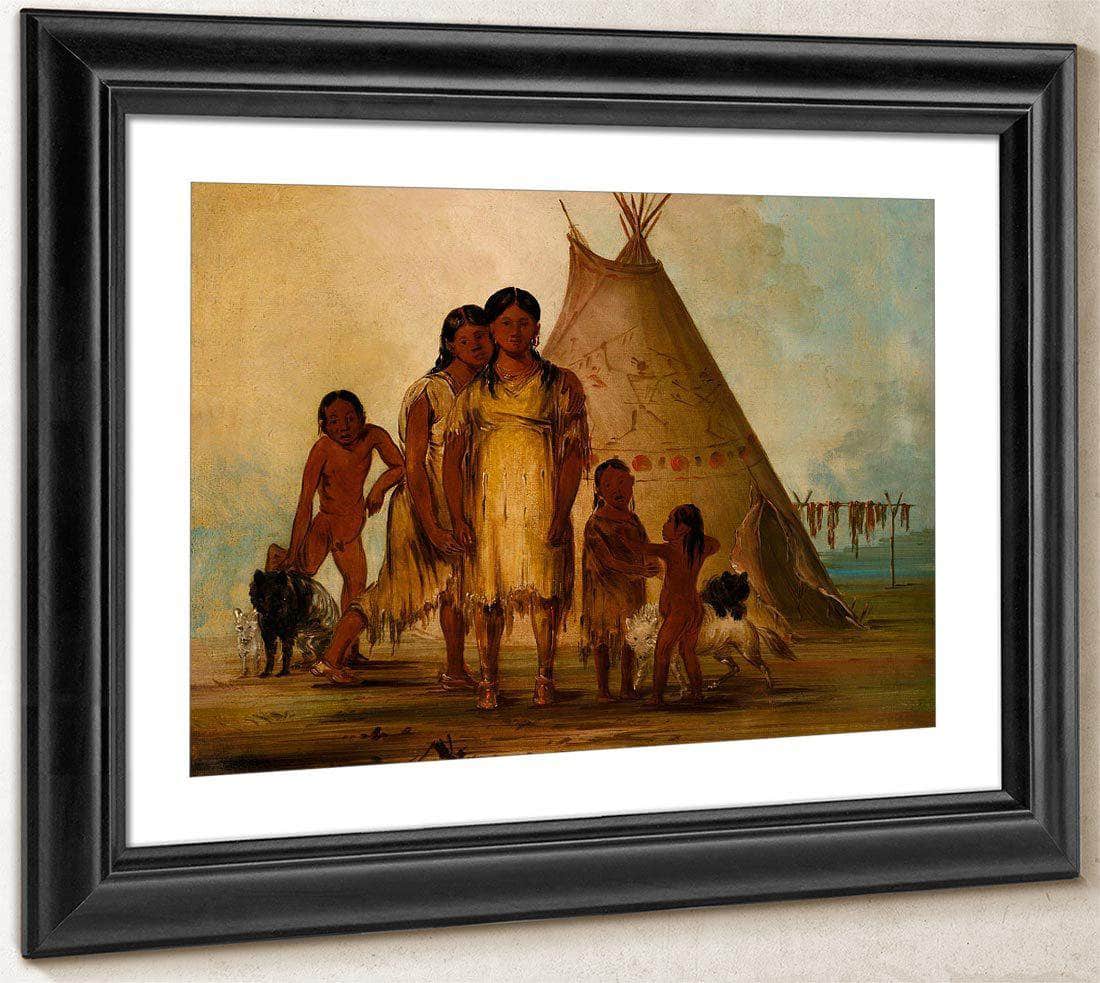 Two Comanche Girls By George Catlin Fine Art Print