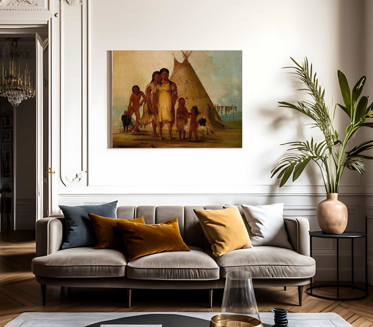 Two Comanche Girls By George Catlin Fine Art Print