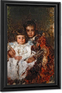 Two Cousins By Antonio Mancini Fine Art Print