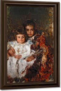 Two Cousins By Antonio Mancini Fine Art Print