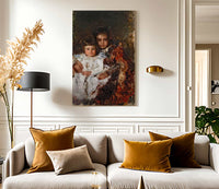 Two Cousins By Antonio Mancini Fine Art Print