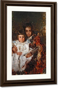Two Cousins By Antonio Mancini Fine Art Print