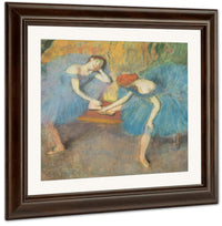 Two Dancers At Rest Or, Dancers In Blue By Edgar Degas Fine Art Print