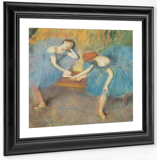 Two Dancers At Rest Or, Dancers In Blue By Edgar Degas Fine Art Print