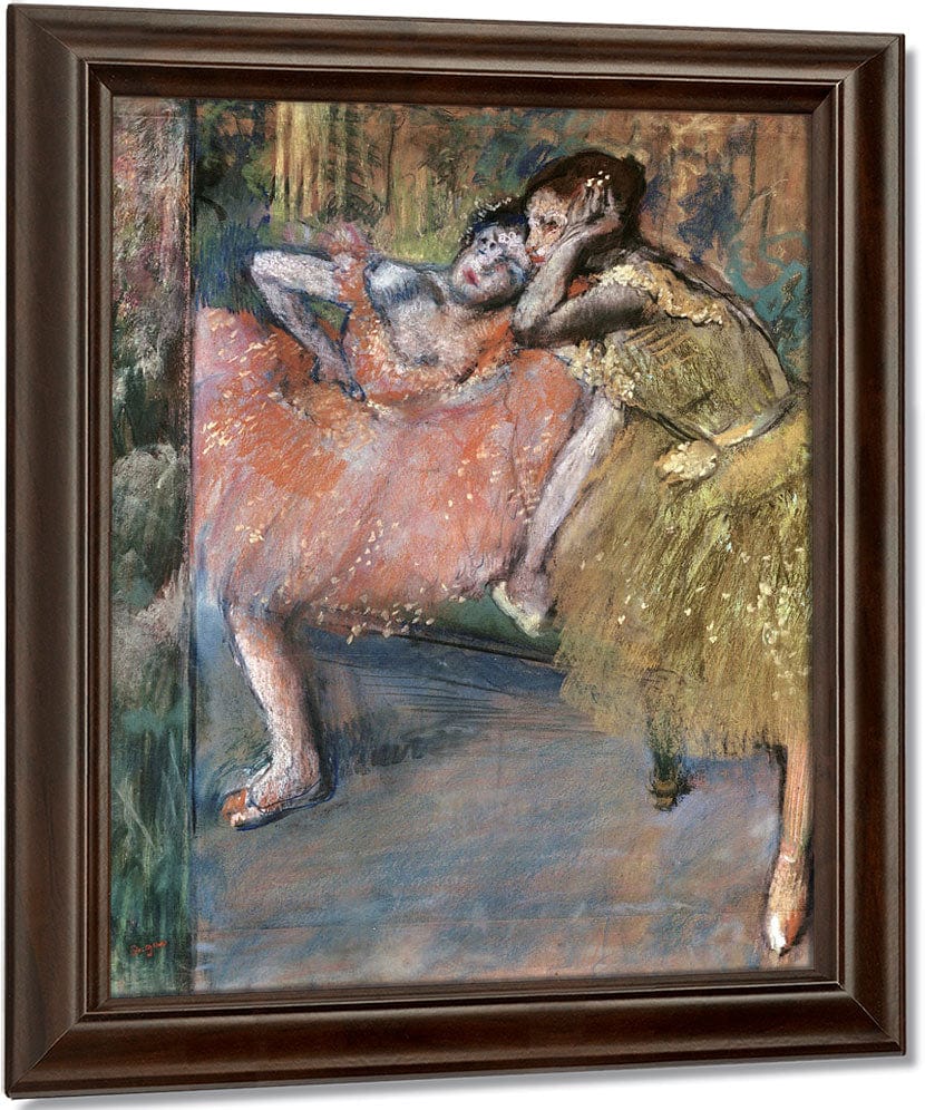 Two Dancers By A Hearth By Edgar Degas Fine Art Print