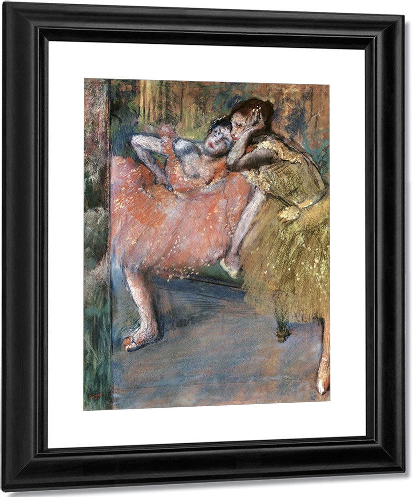 Two Dancers By A Hearth By Edgar Degas Fine Art Print