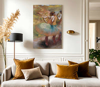 Two Dancers In Green Skirts By Edgar Degas Fine Art Print