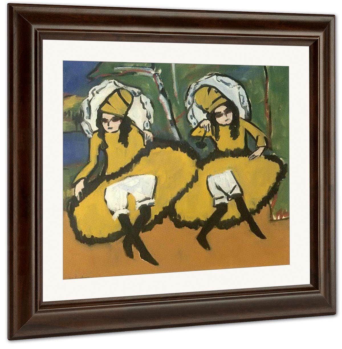 Two Dancing Girl 191011 By Ernst Ludwig Kirchner Fine Art Print