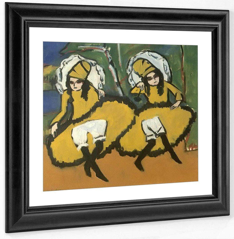 Two Dancing Girl 191011 By Ernst Ludwig Kirchner Fine Art Print