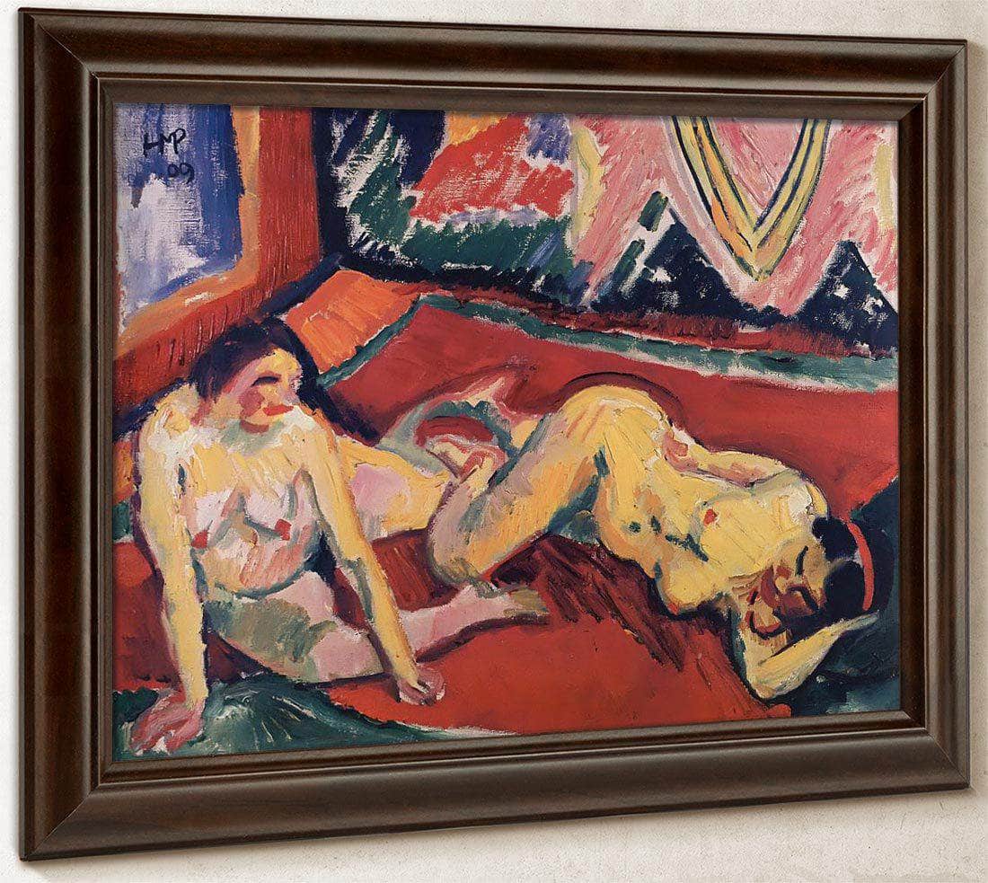 Two Female Nudes In A Room M9 Max Pechstein Fine Art Print