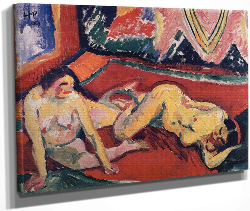 Two Female Nudes In A Room M9 Max Pechstein Fine Art Print