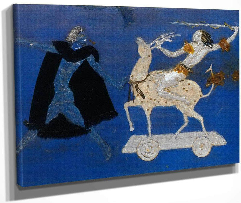 Two Figures And Four Legged Animal By Florine Stettheimer Fine Art Print