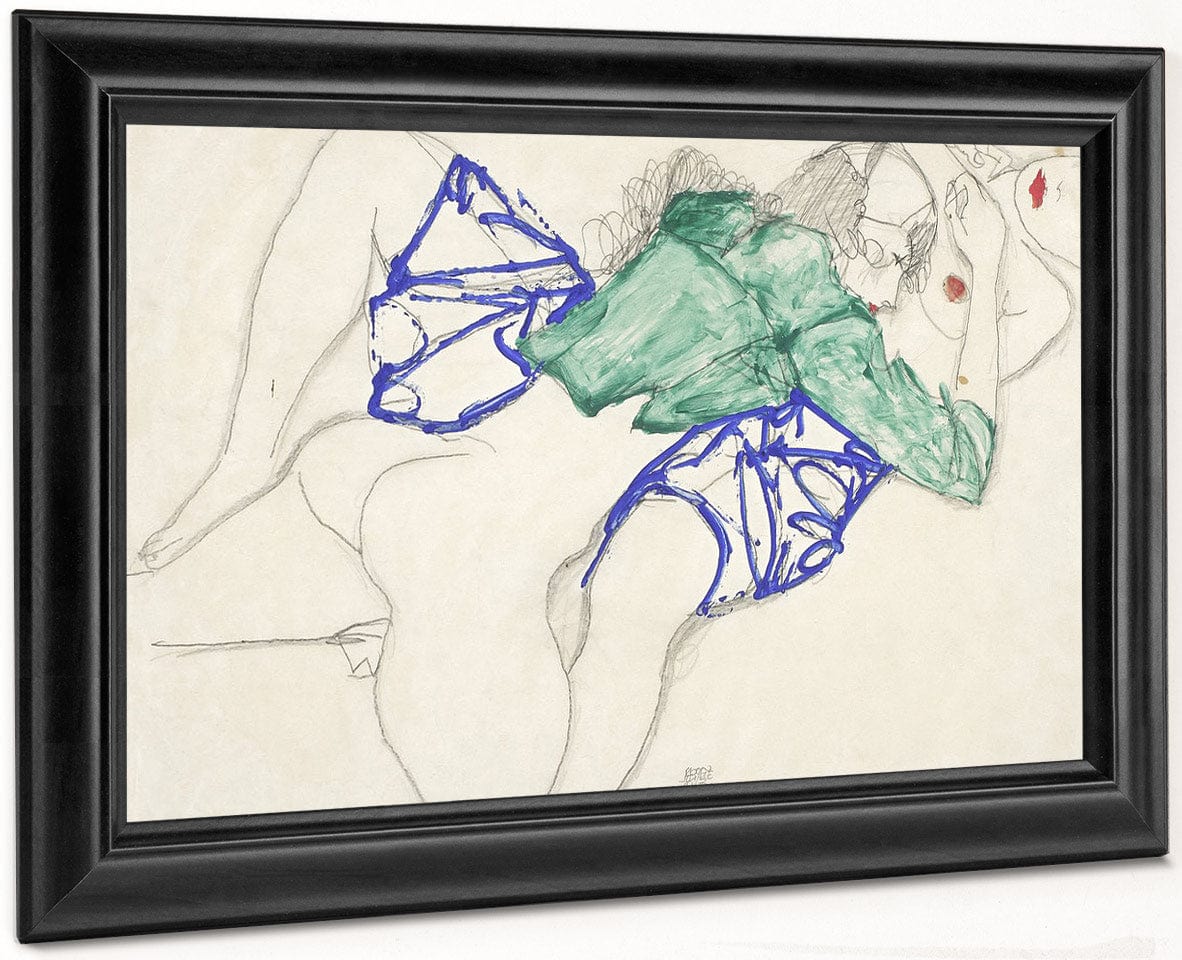 Two Friends Reclining (Tenderness) By Egon Schiele Fine Art Print
