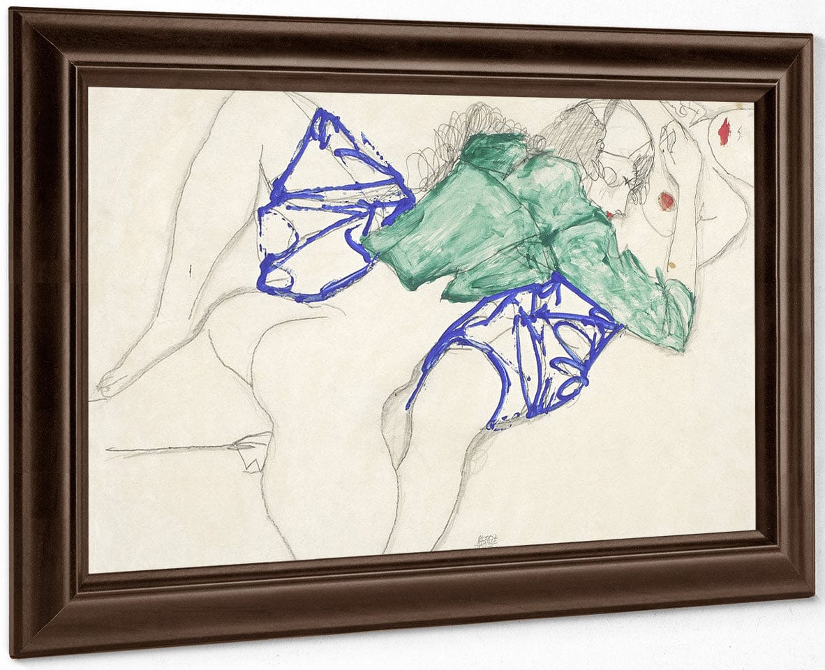Two Friends Reclining (Tenderness) By Egon Schiele Fine Art Print