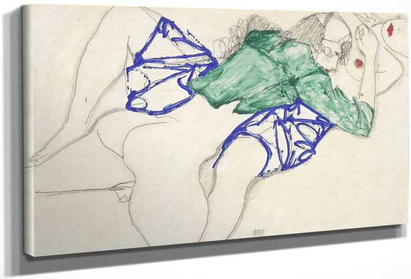 Two Friends Reclining (Tenderness) By Egon Schiele Fine Art Print
