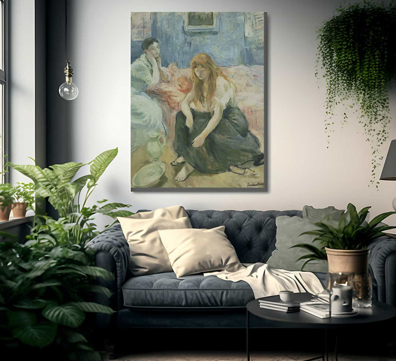 Two Girls By Berthe Morisot Fine Art Print