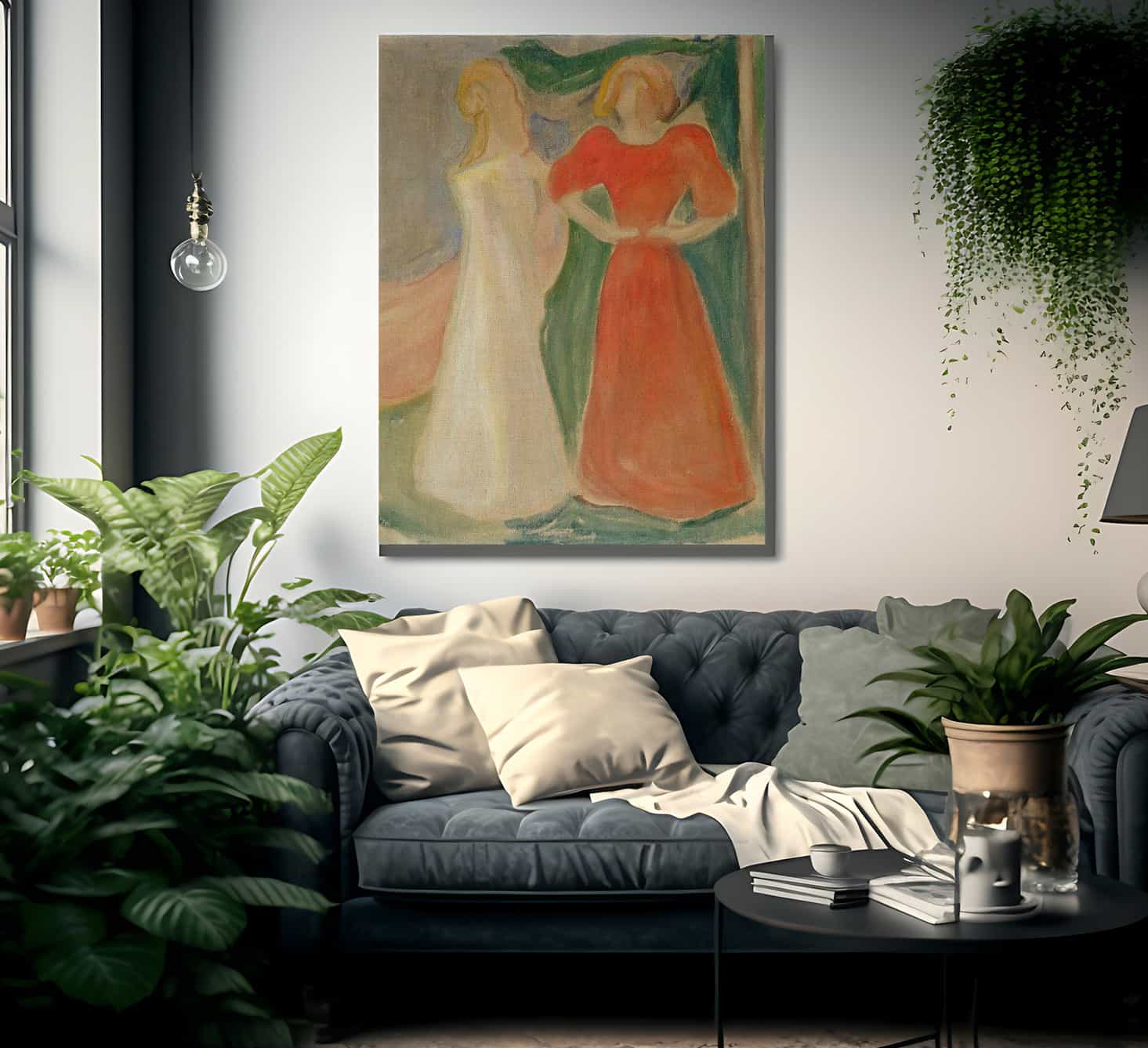 Two Girls By Edvard Munch Fine Art Print