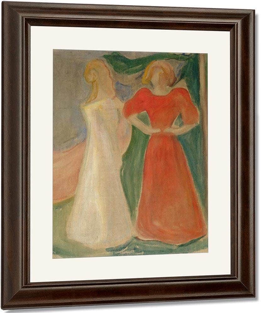 Two Girls By Edvard Munch Fine Art Print