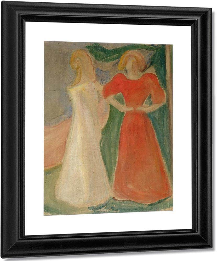 Two Girls By Edvard Munch Fine Art Print