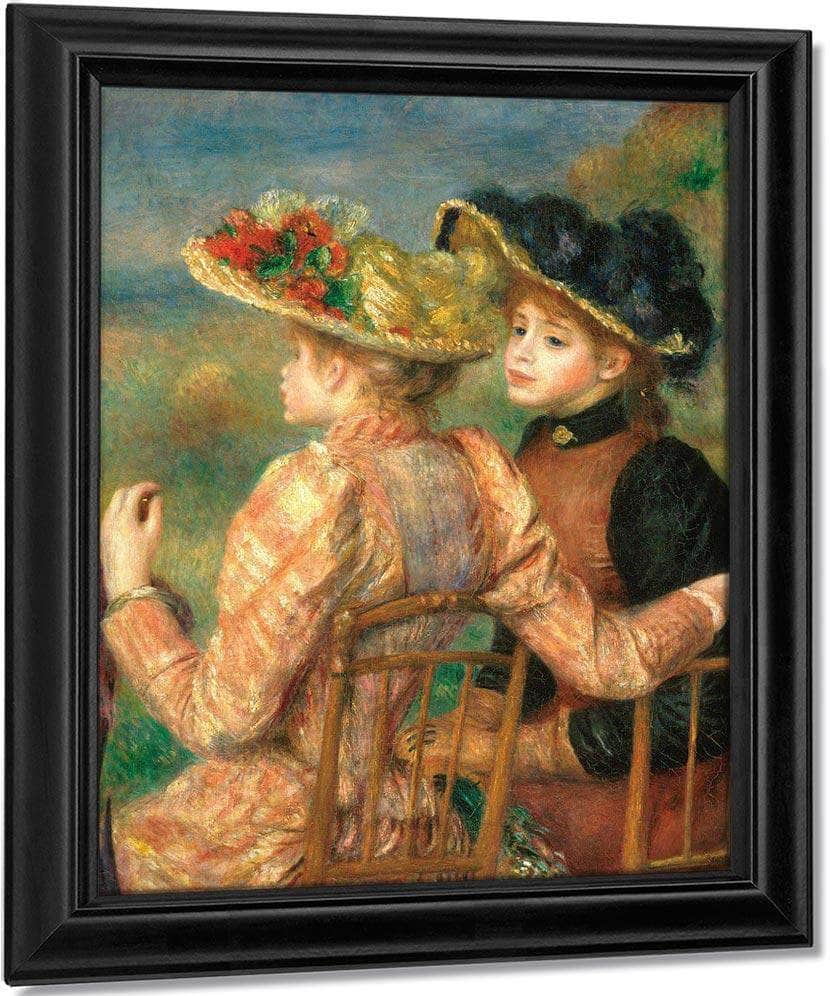 Two Girls By Pierre August Renoir Fine Art Print
