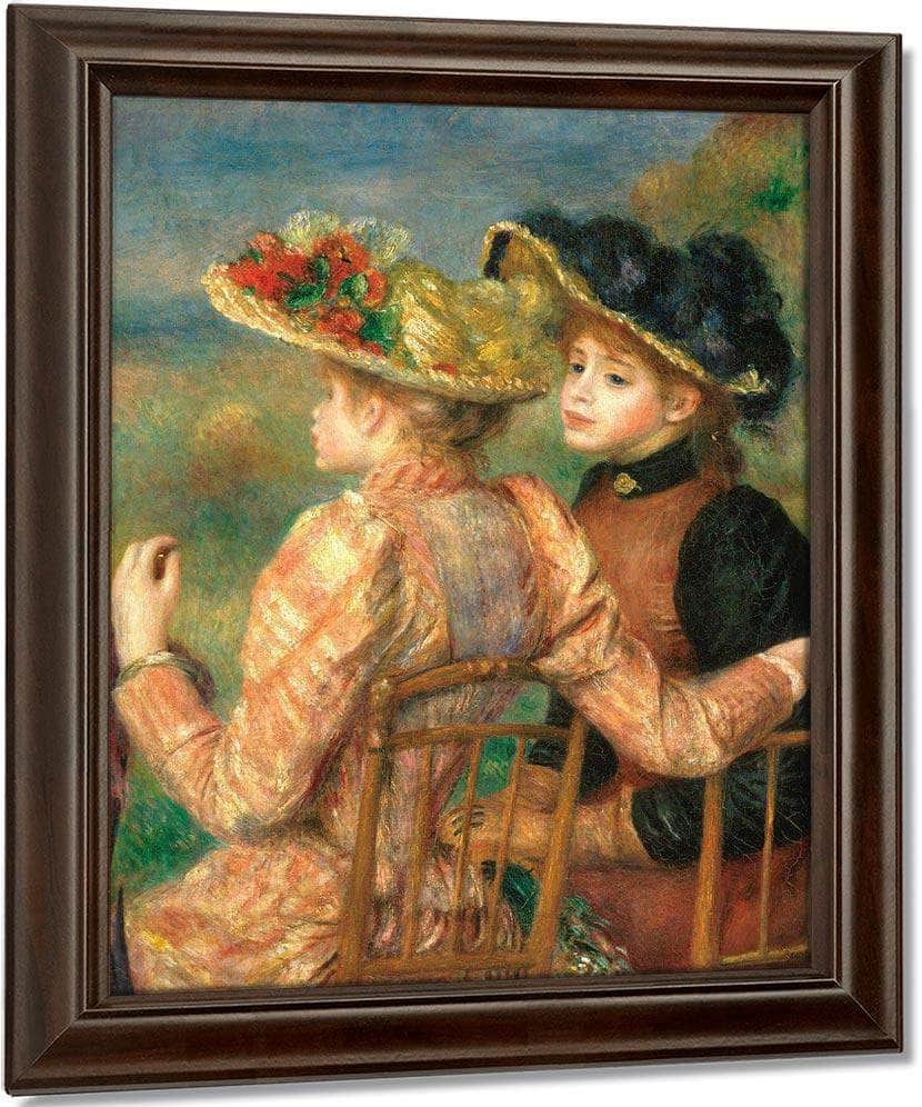 Two Girls By Pierre August Renoir Fine Art Print