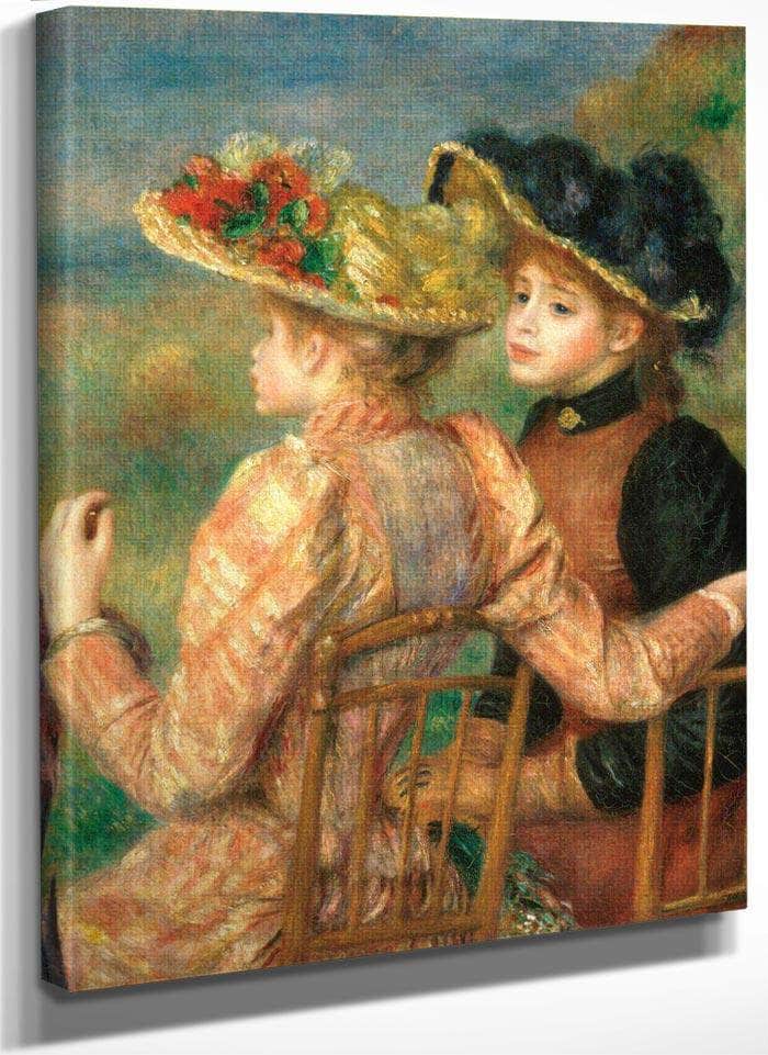 Two Girls By Pierre August Renoir Fine Art Print