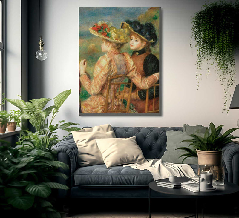 Two Girls By Pierre August Renoir Fine Art Print