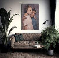 Two Girls In White And Blue Dresses By Paula Modersohn Becker Fine Art Print