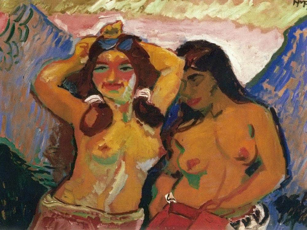Two Girls M9 Max Pechstein Fine Art Print