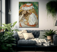 Two Girls Reading By Pierre Auguste Renoir Fine Art Print