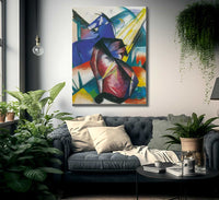 Two Horses By Franz Marc Fine Art Print