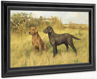 Two Labradors By Arthur Wardle Fine Art Print