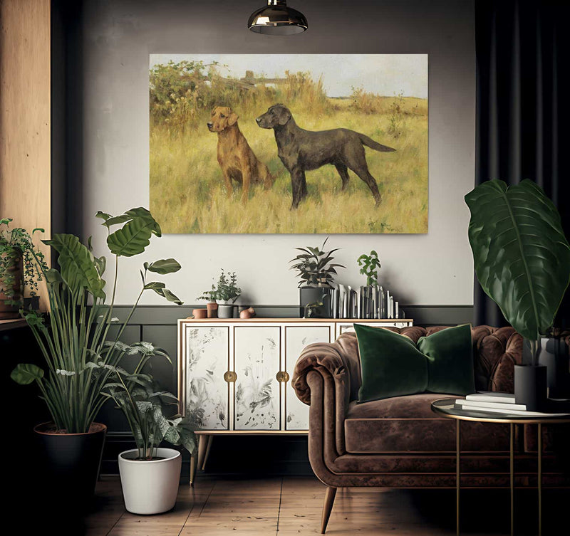 Two Labradors By Arthur Wardle Fine Art Print