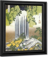Two Men Admiring Yoro Waterfall By Hokusai Fine Art Print