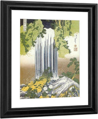 Two Men Admiring Yoro Waterfall By Hokusai Fine Art Print