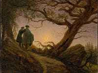 Two Men Contemplating The Moon 1830 By Caspar David Friedrich Fine Art Print