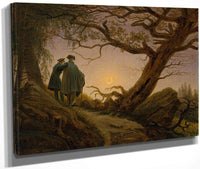 Two Men Contemplating The Moon 1830 By Caspar David Friedrich Fine Art Print