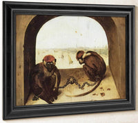 Two Monkeys 1562 By Pieter Bruegel Fine Art Print