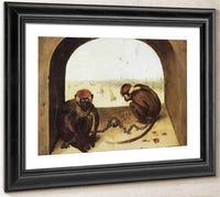 Two Monkeys 1562 By Pieter Bruegel Fine Art Print
