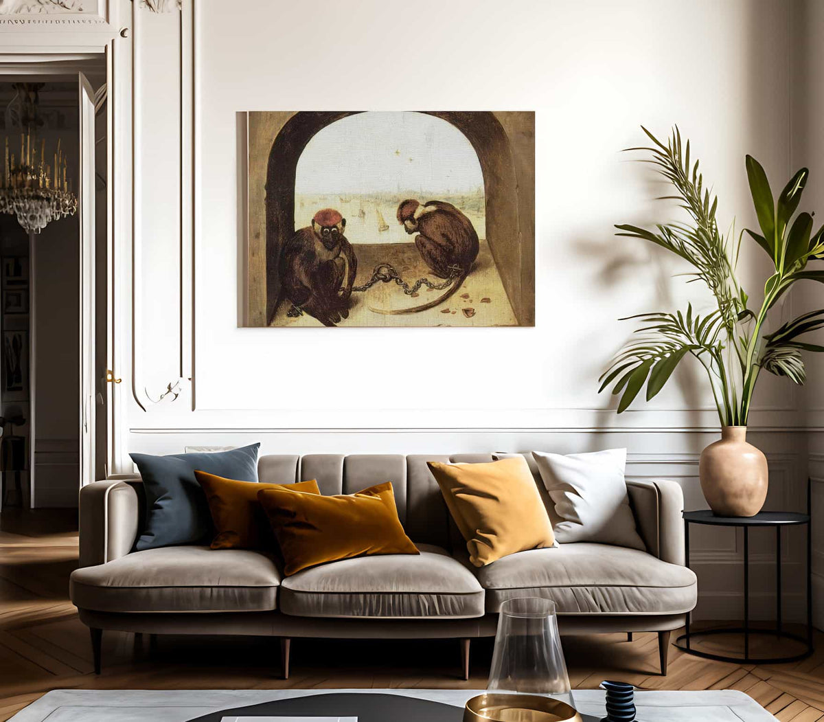 Two Monkeys 1562 By Pieter Bruegel Fine Art Print