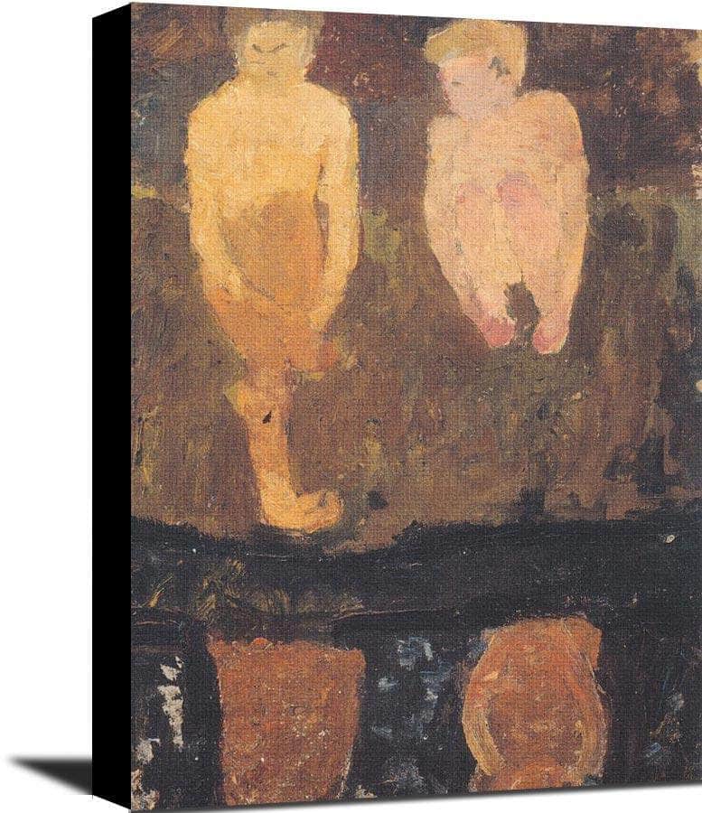 Two Naked Boys Squatting On The Shore Paula Modersohn Becker Reproduction Fine Art Print