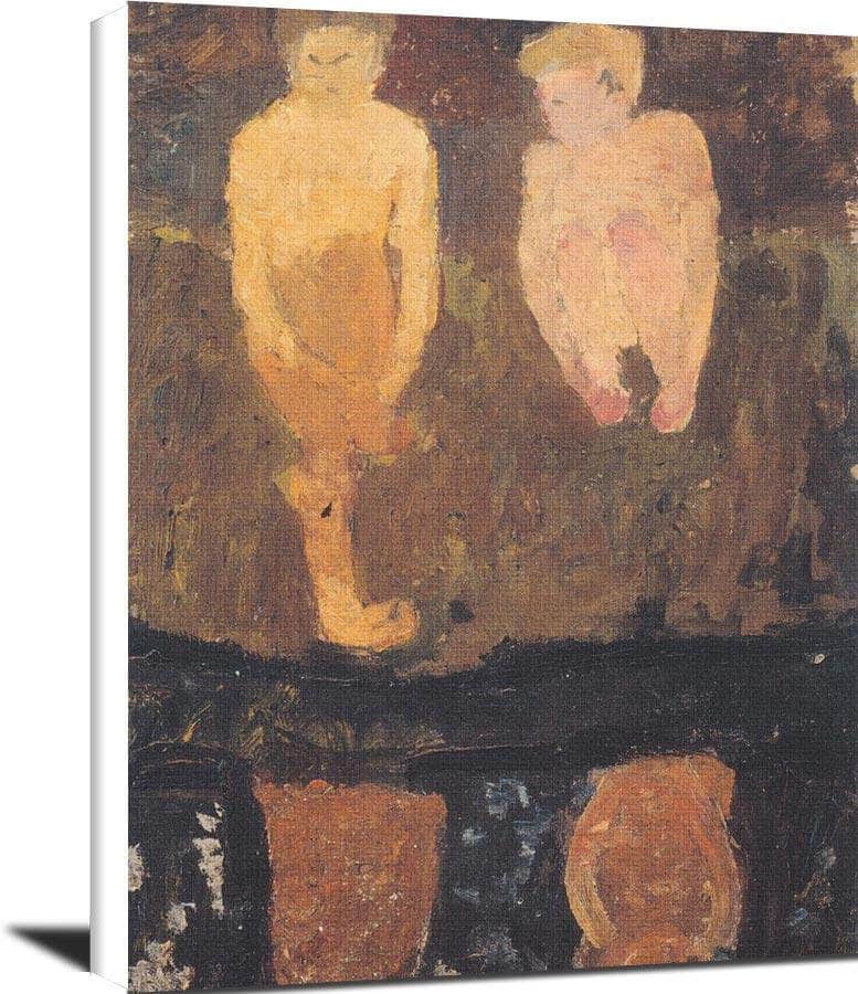 Two Naked Boys Squatting On The Shore Paula Modersohn Becker Reproduction Fine Art Print